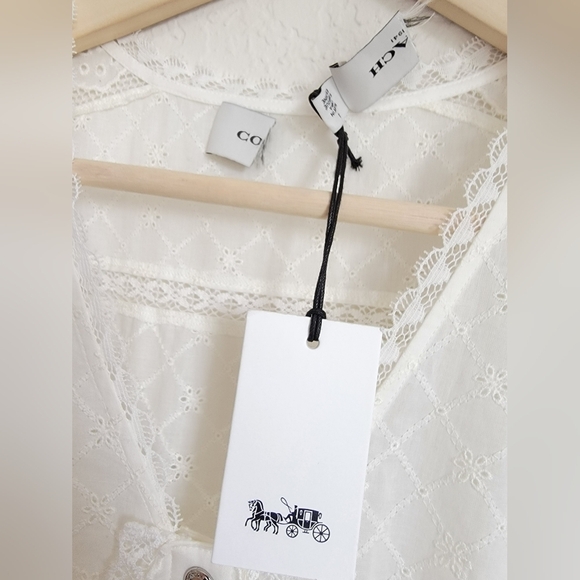 NWT COACH Broderie Anglaise Mini Dress SZ 4 - Picture 9 of 13